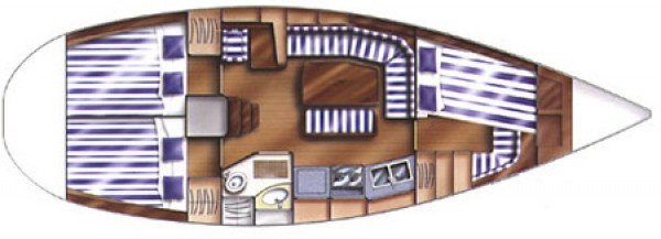 Dufour 360 (порт Геджек) План яхты