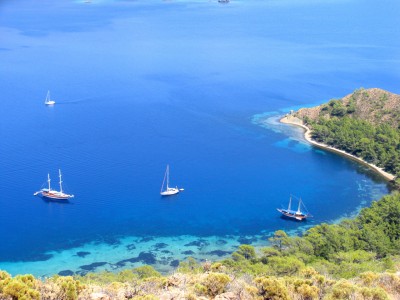 Gulet Mini Blue cruises on Turkish Coasts